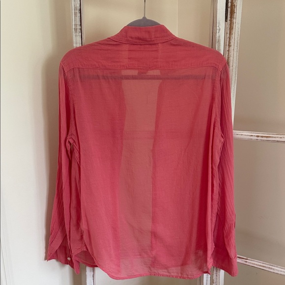 Frank & Eileen Coral Button-Up Blouse - Picture 4 of 4